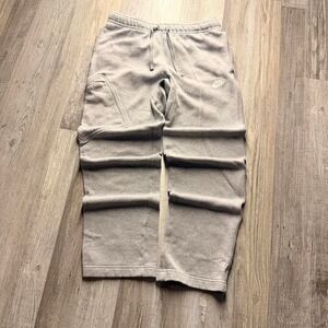 Nike Wide Leg Sweatpants Baggy Grey Swoosh